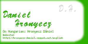 daniel hronyecz business card